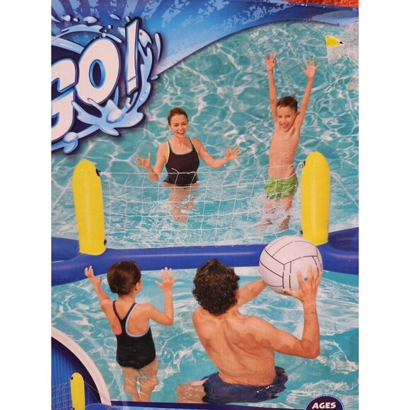 Bestway H20 GO Inflatable Volleyball Set Floating Pool Game W/ VolleyBall ~ New - Picture 2 of 6